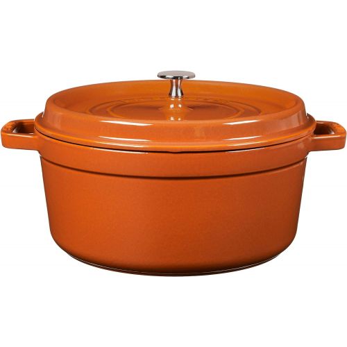  STAUB 11026806 Cast Iron Round Cocotte, 5.5-quart, Burnt Orange