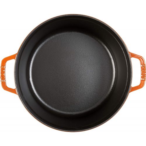  STAUB 11026806 Cast Iron Round Cocotte, 5.5-quart, Burnt Orange