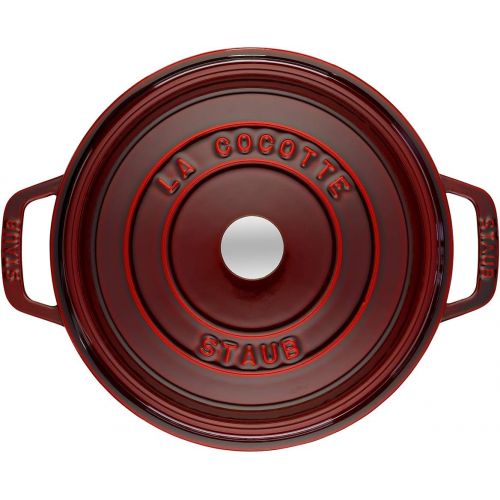  Staub 5 1/2-Qt. Round Dutch Oven Color: Grenadine