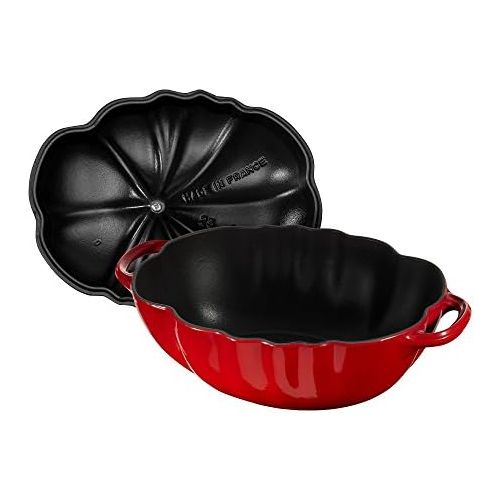  Staub 11712506 Cast Iron Tomato Cocotte, 3-quart, Cherry