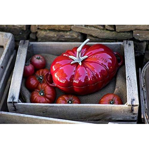  Staub 11712506 Cast Iron Tomato Cocotte, 3-quart, Cherry