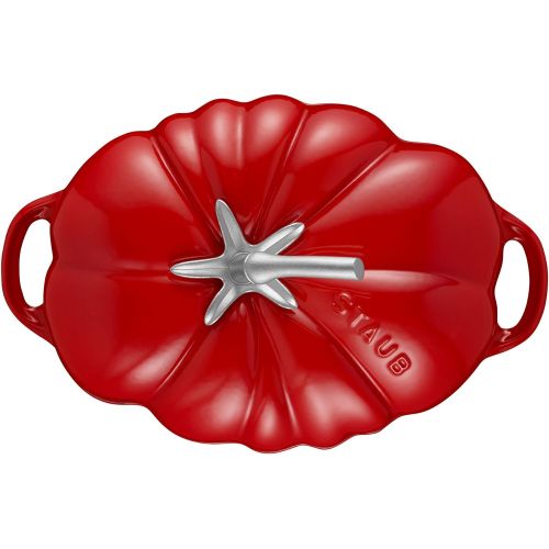  Staub 11712506 Cast Iron Tomato Cocotte, 3-quart, Cherry