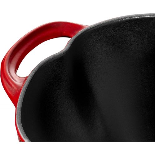  Staub 11712506 Cast Iron Tomato Cocotte, 3-quart, Cherry