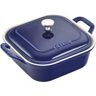 STAUB 40508-637 Ceramics Square Covered Baking Dish, 9x9-inch, Dark Blue