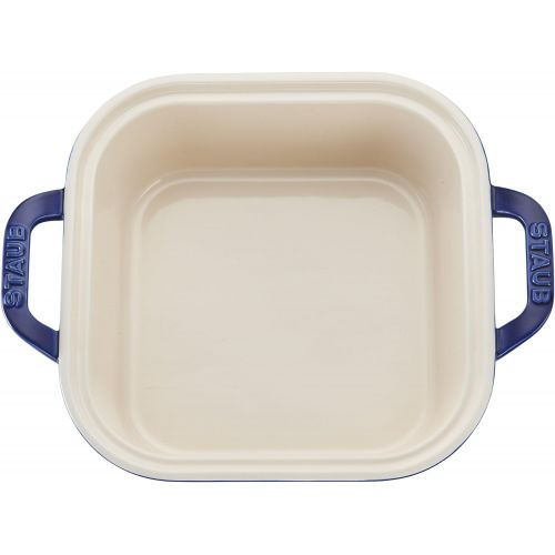  STAUB 40508-637 Ceramics Square Covered Baking Dish, 9x9-inch, Dark Blue