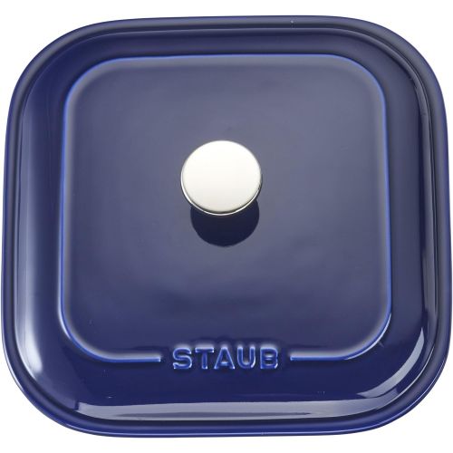  STAUB 40508-637 Ceramics Square Covered Baking Dish, 9x9-inch, Dark Blue