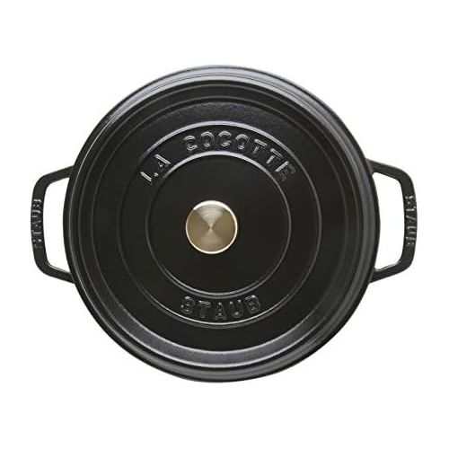  STAUB Gusseisen Brater/Cocotte, rund 24cm, 3,8L, schwarz