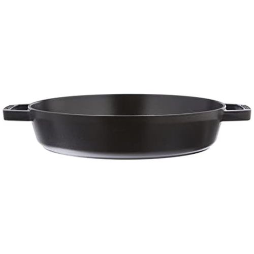  Staub Bratpfanne mit zwei Griffen, Induktionsgeeignet, Gusseisen, Schwarz, 26 cm,1 Einheiten