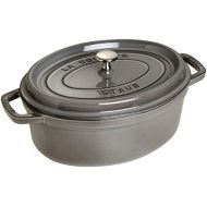 Staub 40509-320-0 Cocotte/Brater, oval mit Deckel 31 cm, 5,5 L, graphitgrau