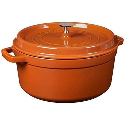  STAUB Stub Kokotte, Gusseisen, rund, 5,5 l, Burnt Orange