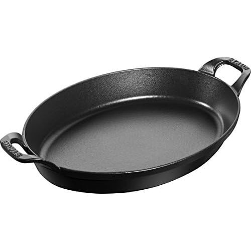  STAUB Stapelbare Auflaufform, oval Schwarz 37 cm