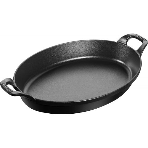  STAUB Stapelbare Auflaufform, oval Schwarz 37 cm