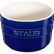 Staub Keramik 2er Set XS Mini Foermchen Ramekin Dessertschale rund Dunkelblau 8 cm