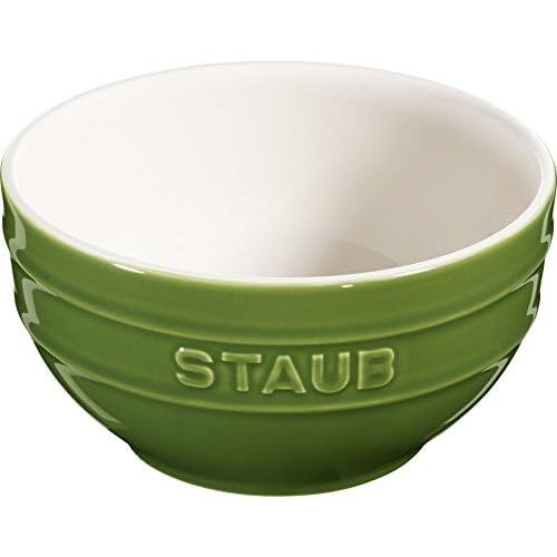  6er Set Staub Keramik Schuessel Schale Obstschuessel rund Basilikumgruen 14cm