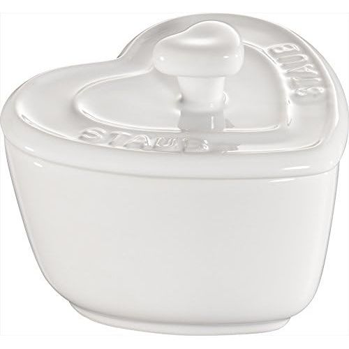  STAUB Keramik 6Stueck XS Mini Cocotte Herz Dessertschale Auflaufform Dunkelblau 8 cm