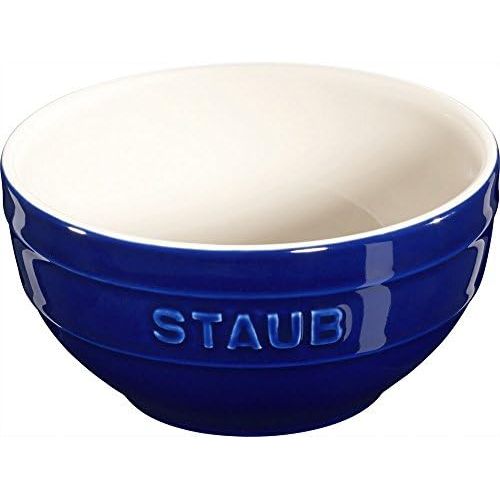  Staub Keramik 6 er Set Schale Schuessel Desertschale, klein dunkelblau 12 cm Ceramic