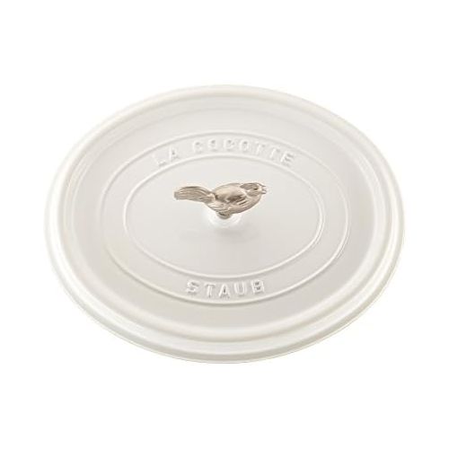  Staub Coq au Vin Cocotte, Gusseisen, 1,7 l, Weiss