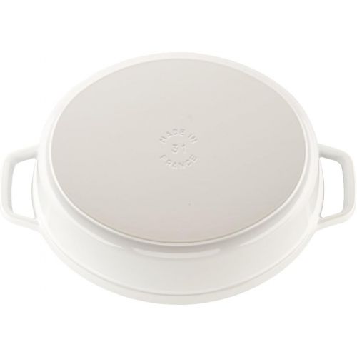  Staub Coq au Vin Cocotte, Gusseisen, 1,7 l, Weiss