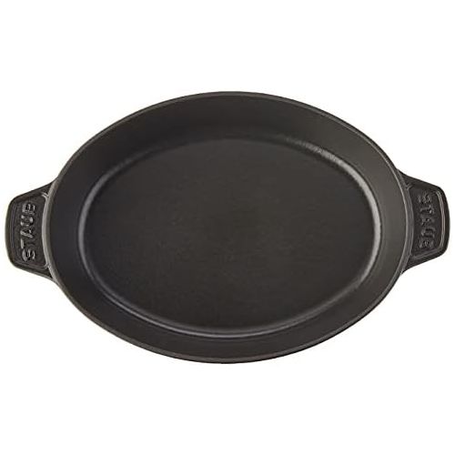  Staub Hot plate Oval Gusseisen Schwarz - Teller oval Gusseisen Schwarz 1 l 230 mm 170 mm