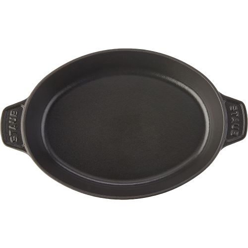  Staub Hot plate Oval Gusseisen Schwarz - Teller oval Gusseisen Schwarz 1 l 230 mm 170 mm