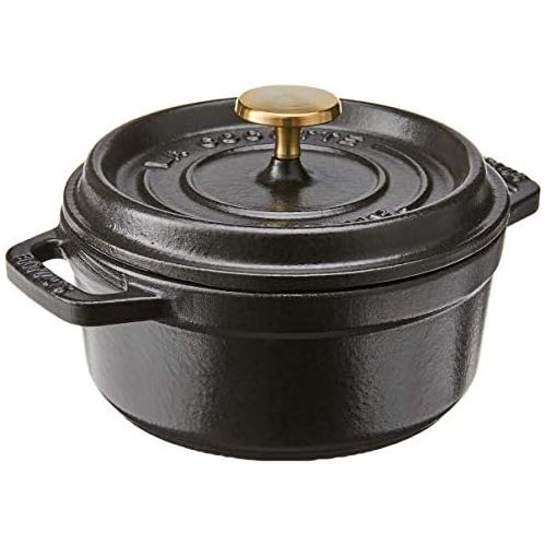  STAUB Stub Gusseisen-Cocotte, rund, 2,7 l, Mattschwarz