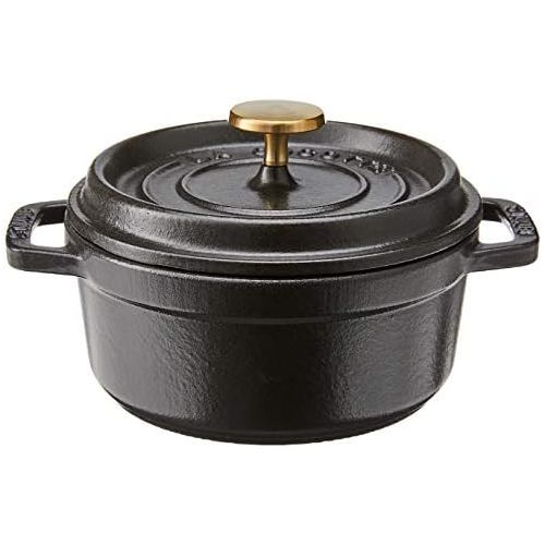  STAUB Stub Gusseisen-Cocotte, rund, 2,7 l, Mattschwarz