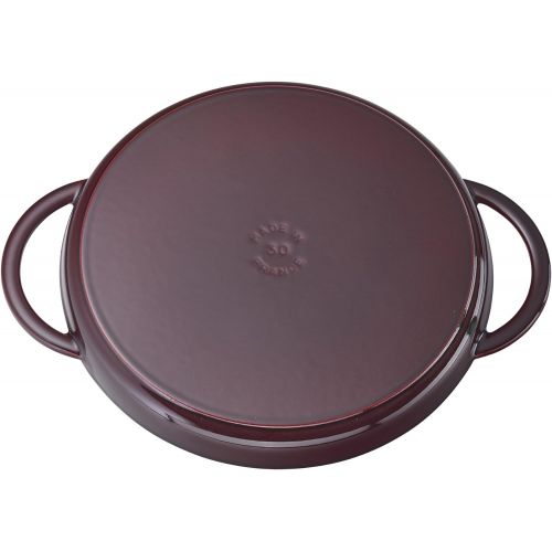  Staub Grillplatte rund 12-inch dunkelblau