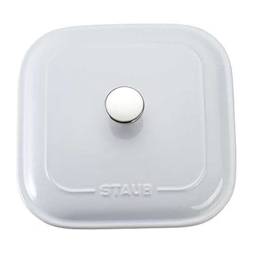  STAUB Ceramics Square Covered Baking Dish, 9x9-inch, White