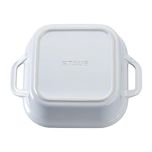  STAUB Ceramics Square Covered Baking Dish, 9x9-inch, White