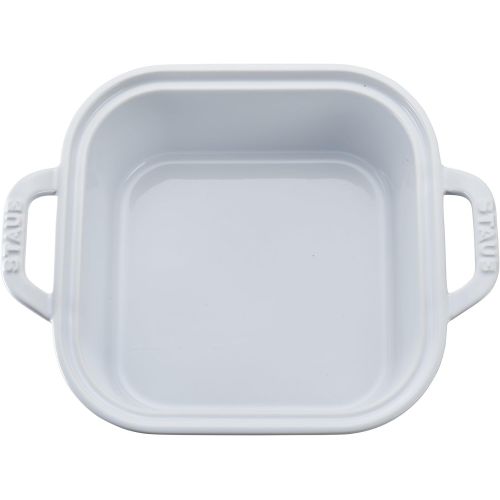  STAUB Ceramics Square Covered Baking Dish, 9x9-inch, White