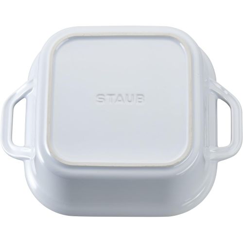  STAUB Ceramics Square Covered Baking Dish, 9x9-inch, White