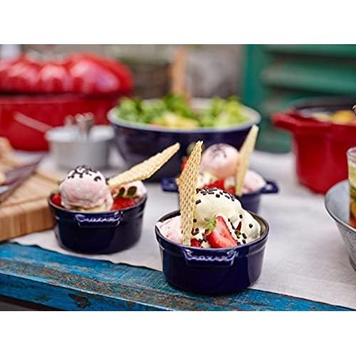  Staub Ceramics Mini-Cocotte-Set, rund, 3-teilig, rustikales Tuerkis