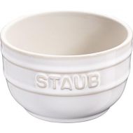 STAUB Keramik Dessertschale Auflaufform Foermchen, rund, 6er Set Elfenbeinweiss 8 cm