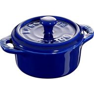 STAUB Keramik 6 er Set Mini Cocotte, rund dunkelblau 10 cm Ceramic