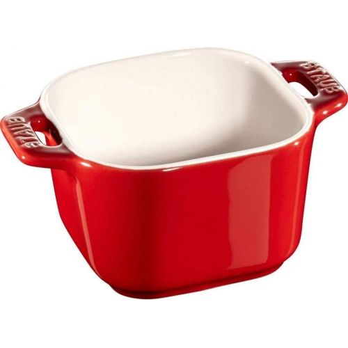  STAUB XS Mini Cocotte, quadratisch, 2er Set Kirschrot 8 cm