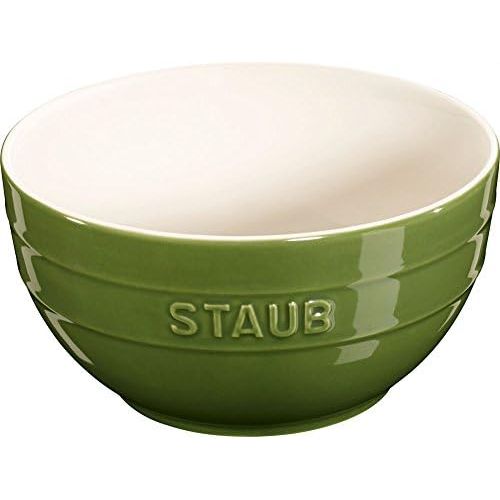  Staub Keramik 6 er Set Schale Schuessel Desertschale, gross basilikumgruen 17 cm Ceramic