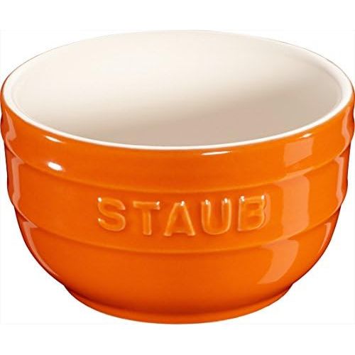  Staub Keramik 6 er Set Foermchenset Dipschale Dessertschale Schale orange 8 cm Ceramic