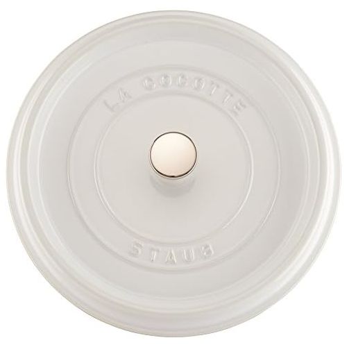  Staub Runde Cocotte 6-1/4-Quart weiss