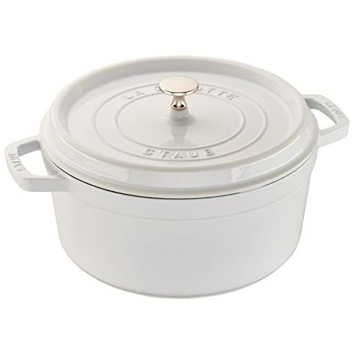  Staub Runde Cocotte 6-1/4-Quart weiss