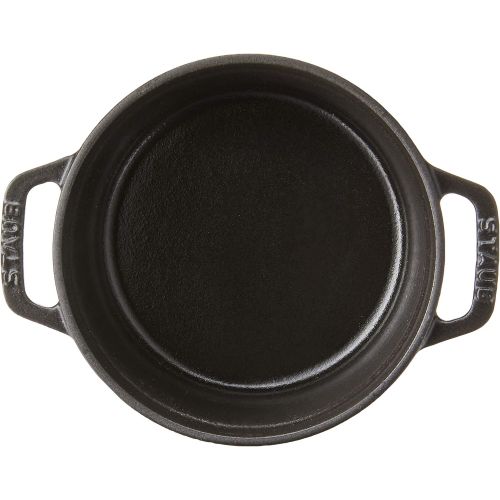  STAUB Stub Gusseisen-Cocotte, rund, 0,5 l, Schwarz matt