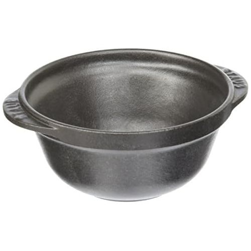  Staub 40509-539-0 Schale, 11,5 cm, 0,3 L, mit mattschwarzer Emaillierung im Inneren der Schale, schwarz