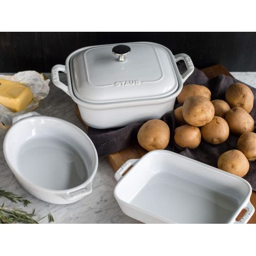  Staub Ceramics Backformen-Set, Weiss, 4-teilig