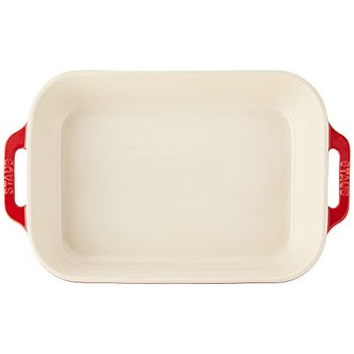  STAUB Ceramics Rectangular Baking Dish, 13x9-inch, Cherry