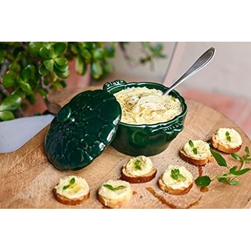  STAUB Ceramics Petite Artichoke Cocotte, 16-oz, Basil