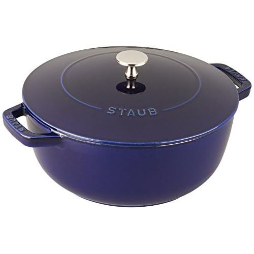  STAUB Stub Kokotte, rund, aus Gusseisen, 3,75 l, Weiss