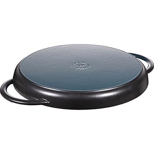  Staub Grillpfanne mit Seitengriffen rund in schwarz (Durchmesser oberer Rand: 30 cm)