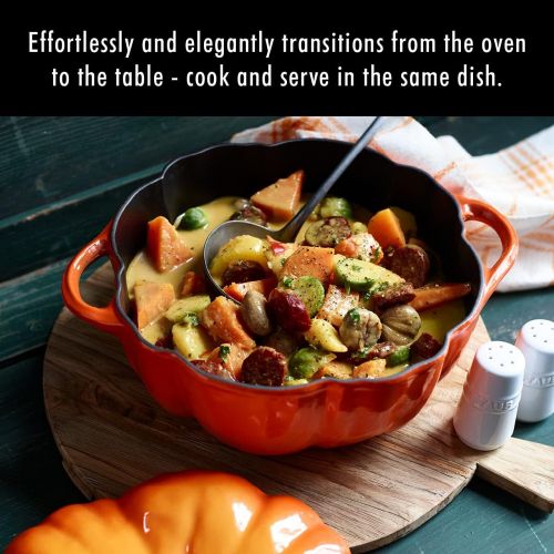  STAUB Pumpkin Cocotte, Gusseisen, 3,5 l, Burnt Orange