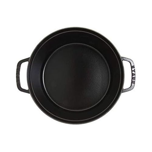  Staub 6-1/4-Quart Round Cocotte, Black Matte by Staub