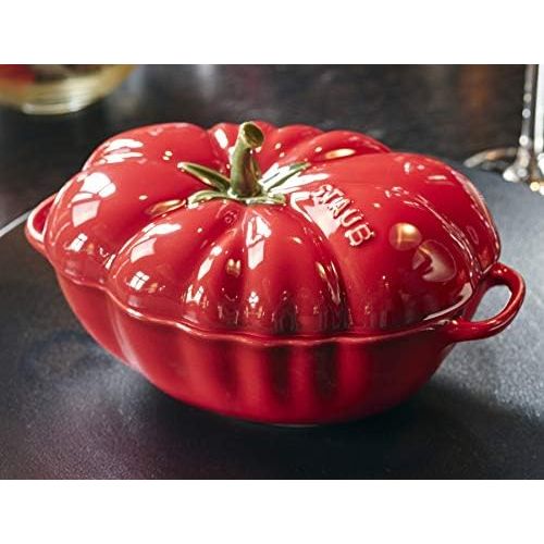  Staub 405118550 Tomaten Cocotte, 40511-855-0 emaillierte Oberflache, Keramik