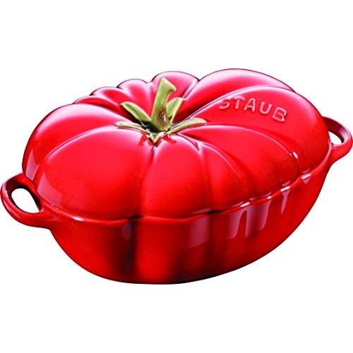  Staub 405118550 Tomaten Cocotte, 40511-855-0 emaillierte Oberflache, Keramik